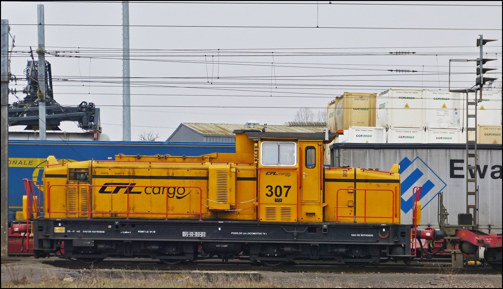 . The CFL Cargo Diesel engine 307 pictured in Bettembourg on April 5th, 2013.