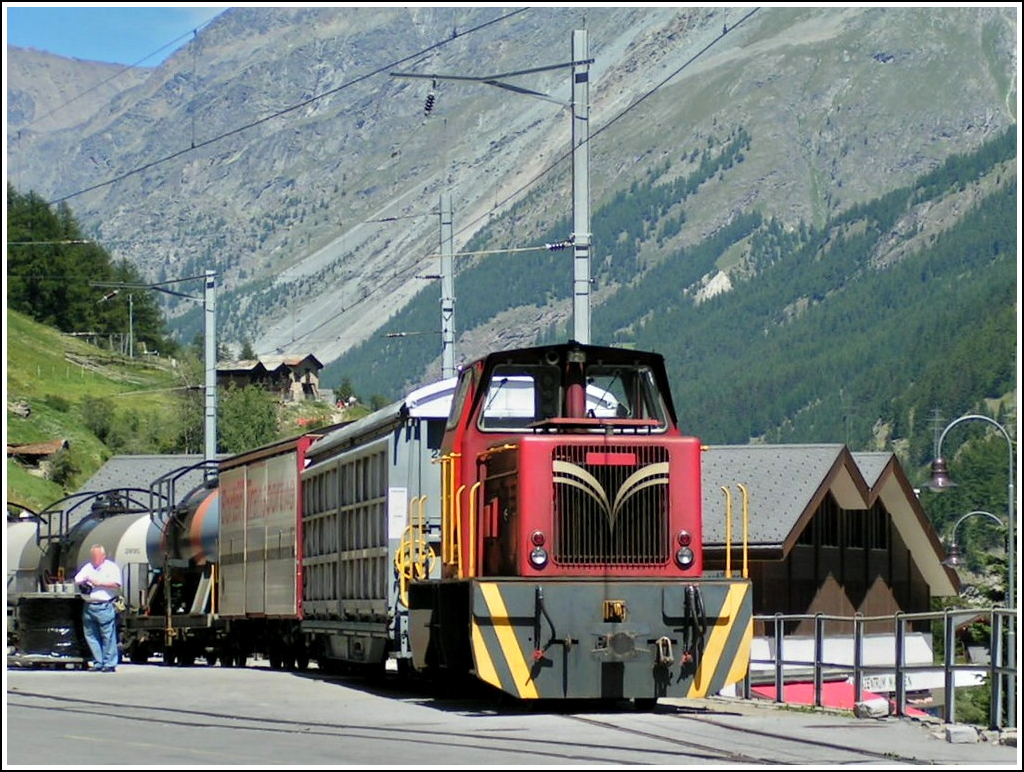 A MGB Tm 2/2 photographed in Zermatt on August 5th, 2007.