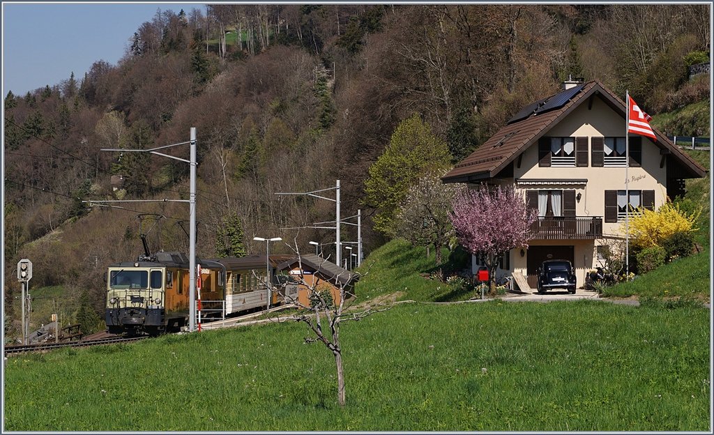 A MOB GDe4/4 wiht Panoramic train service in Soncier.
03.04.2017
