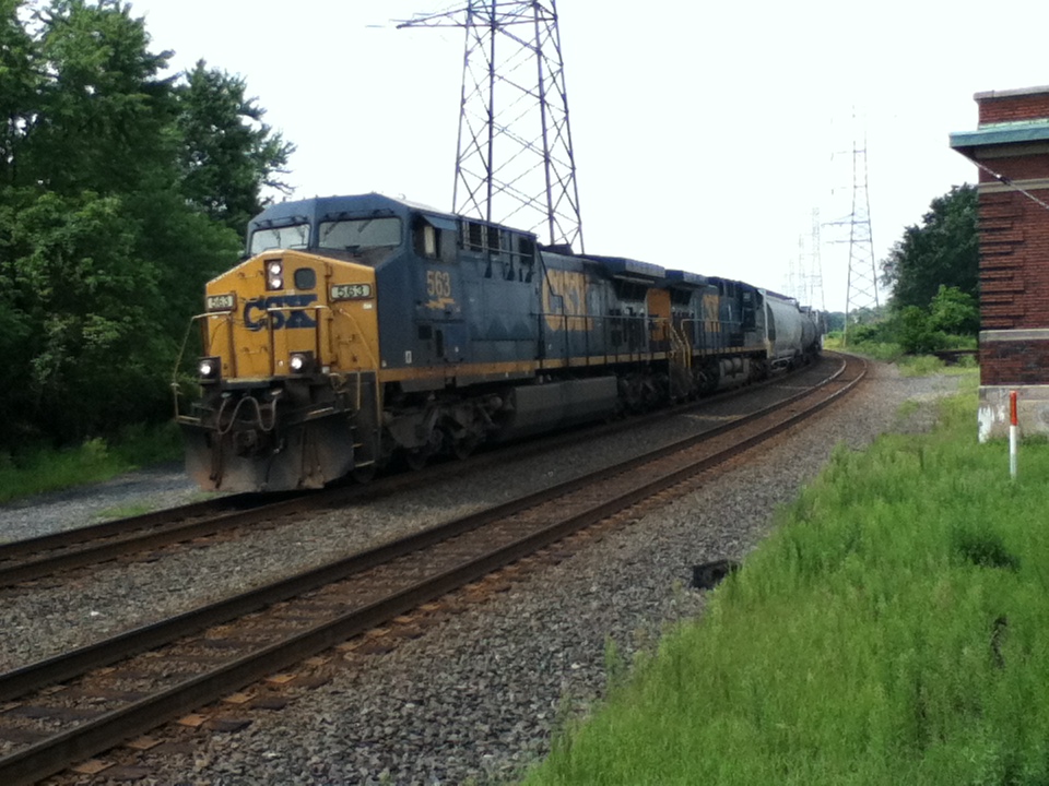 A Q418 pass bound brook with AC44CWs for power.