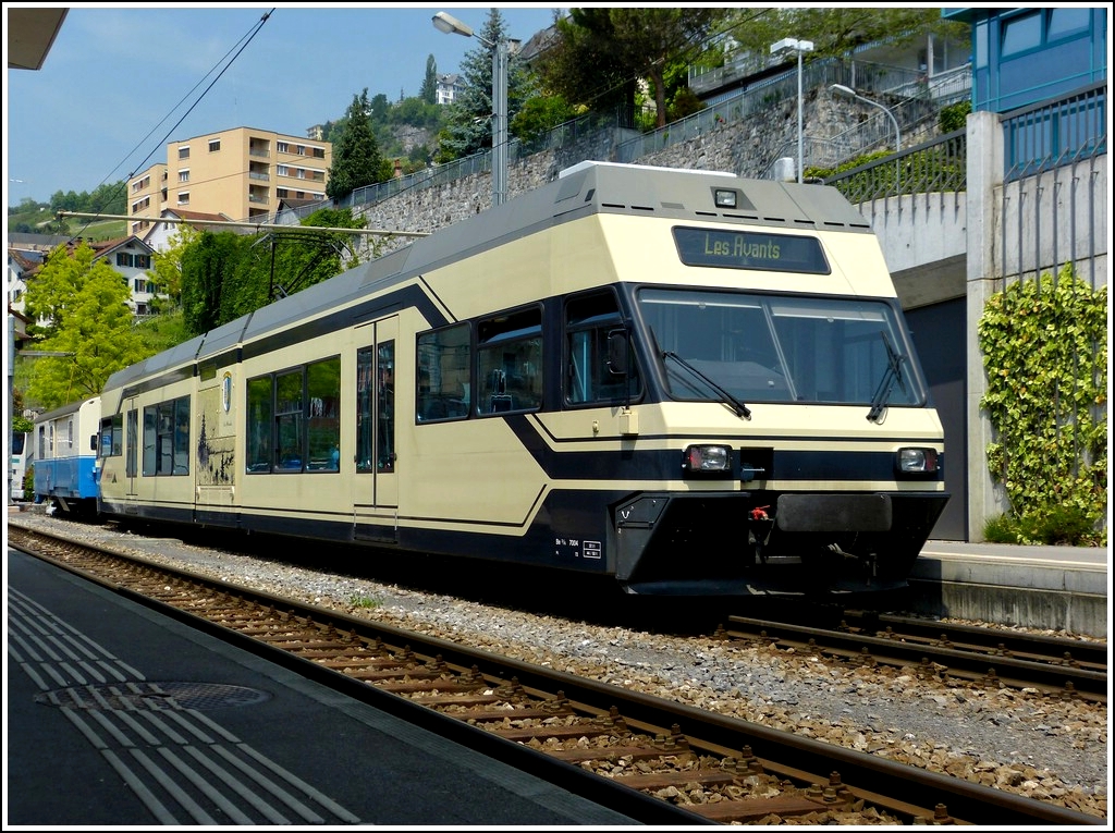CEV GTW Be 2/6 7004 pictured in Montreux on May 25th, 2012.