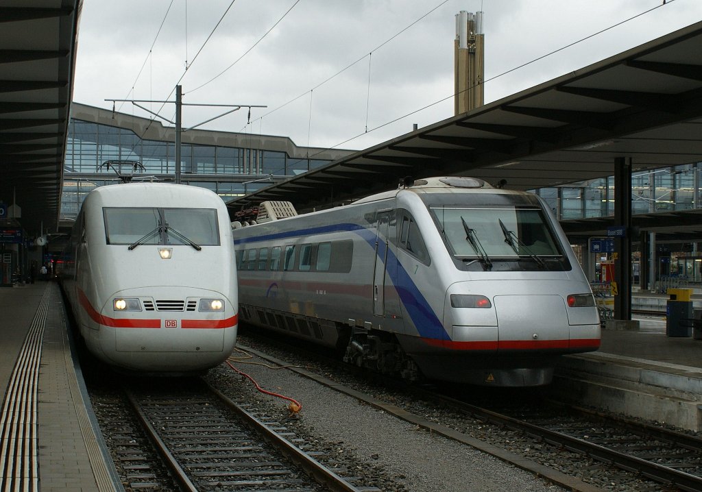 DB ICE and CIS ETR 470 in Basel SBB. 
22.11.2008