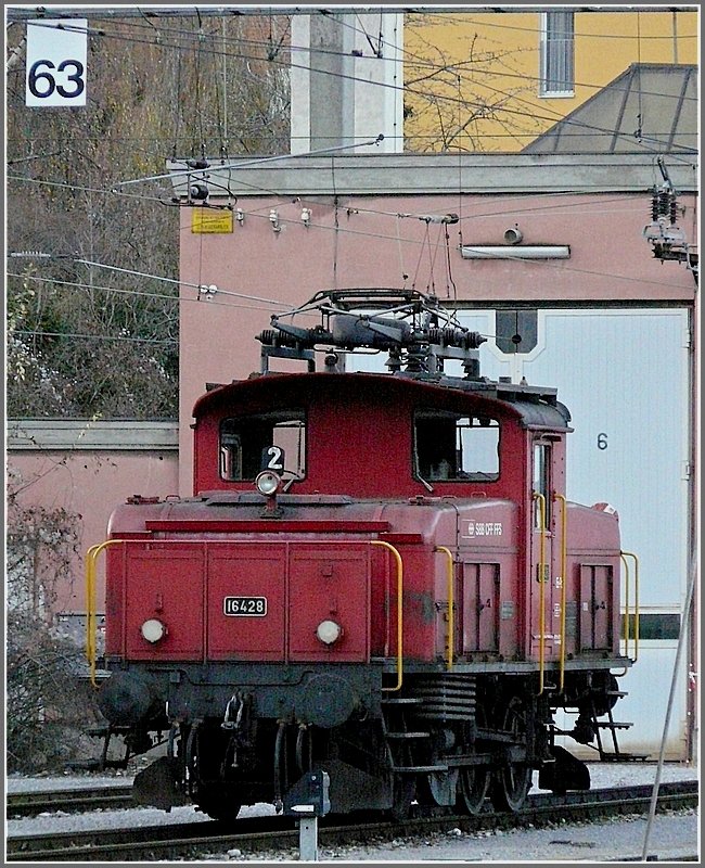 Ee 3/3 16428 pictured at Chur on December 23rd, 2009.