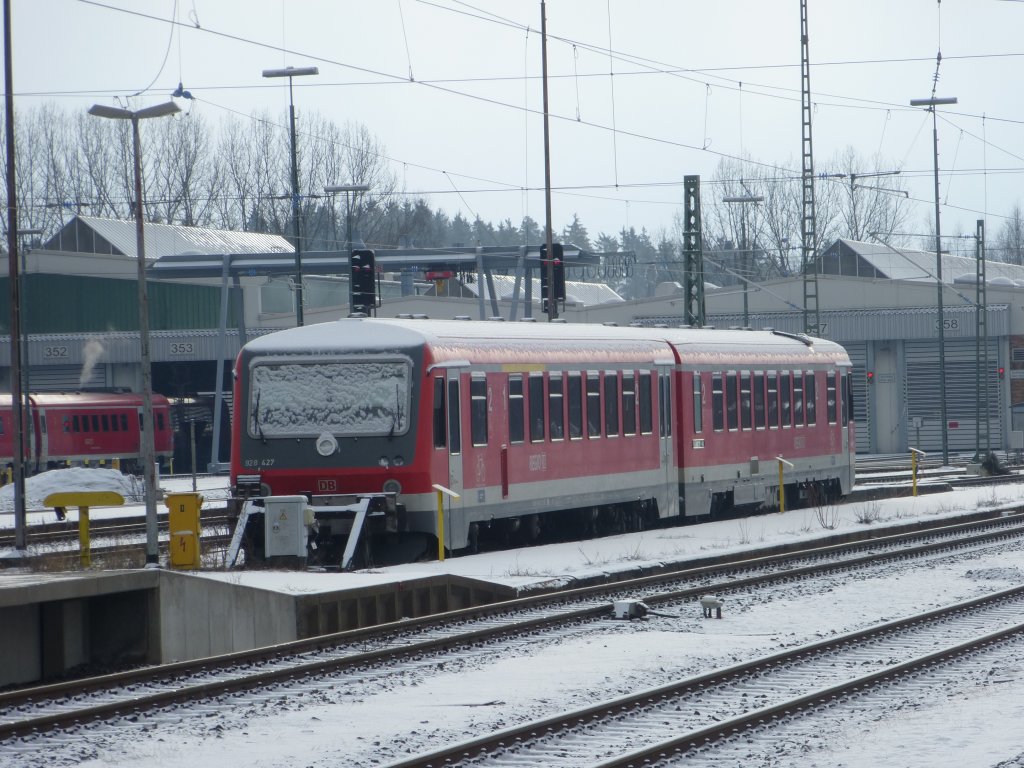 Here you can see a parked train in Hof main station ( April 1st 2013 )