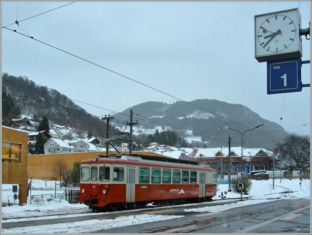It isn't a good time to go on the Mountains now...
But the CEV BDeh 2/4 N 73 has a fixed timetable. 
06.12.2010