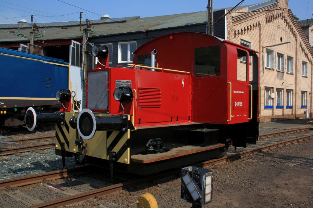 K 0188 (ex 311 188) on 24.04.2011 in the Sdwestflische Railroad Museum in Siegen. The locomotive was built in 1935 at the Maschinenfabrik Esslingen with the serial number 4290th