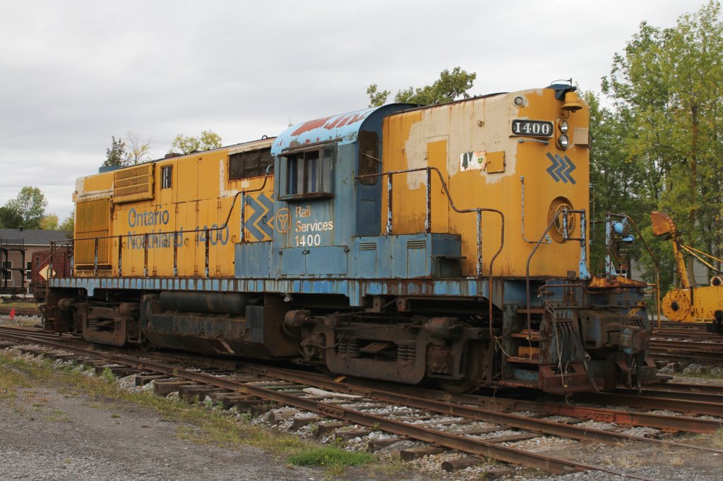 ONR (Ontario Northern Railway) RS-10 1400 was built 1955 from Monteral Locomotive Works. 16.9.2010 at Canadian Railway Museum in Delson,Qc.