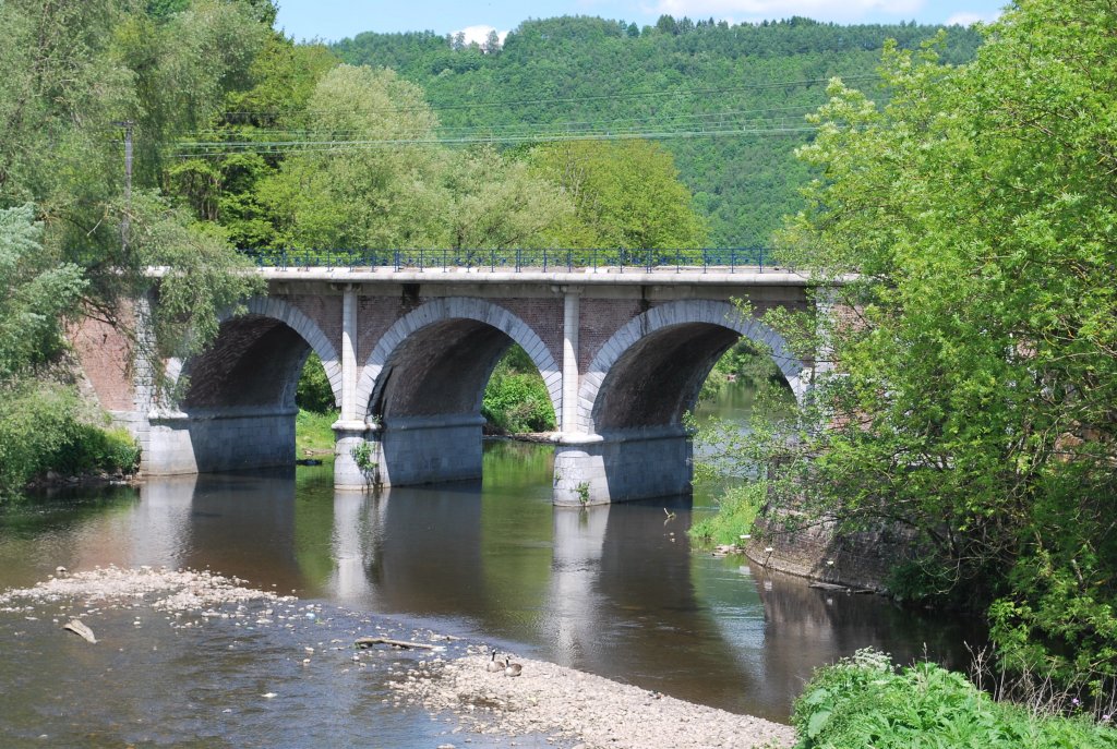 Railway bridge over the Vesdre, near Goffontaine in May 2010