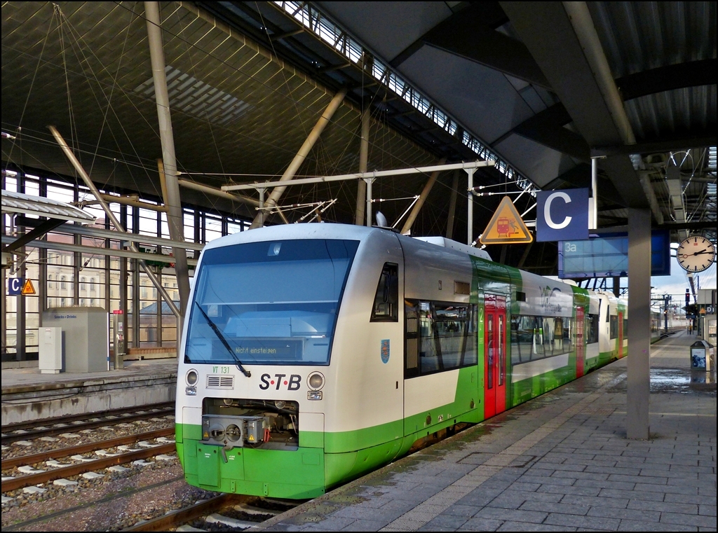 STG (Sd Thringen Bahn) 650 double unit photographed in Erfurt main station on December 26th, 2012.