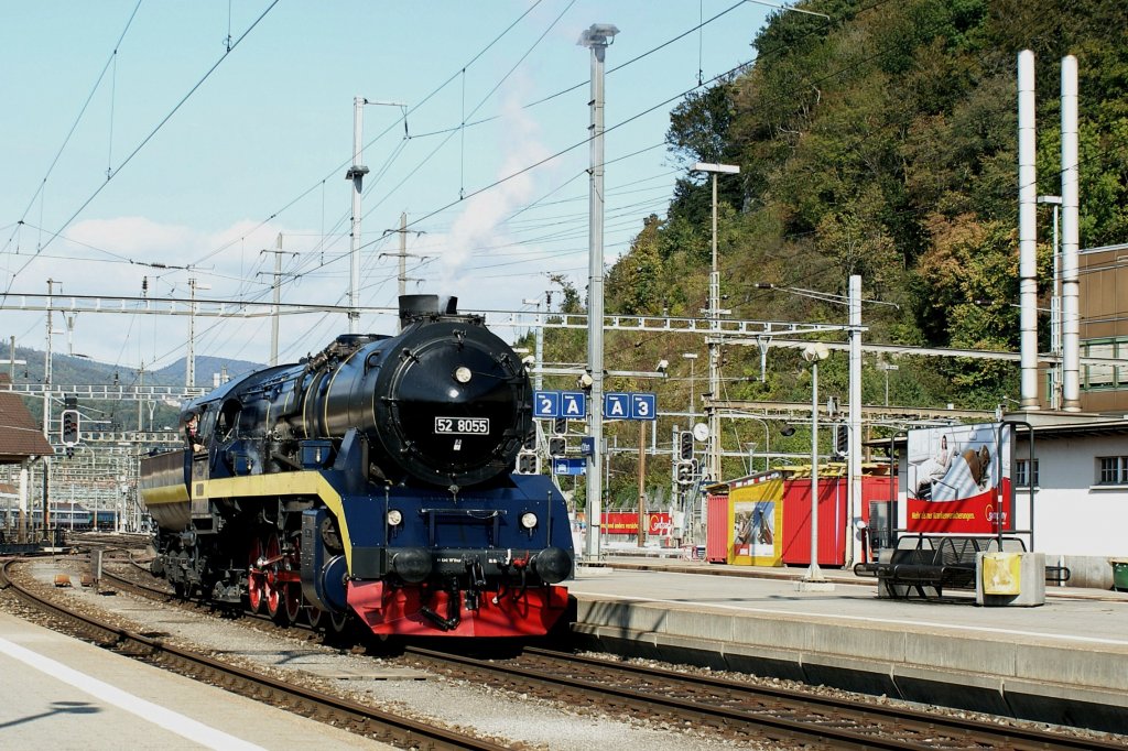 The 52 8055 in Olten.
02.10.2009