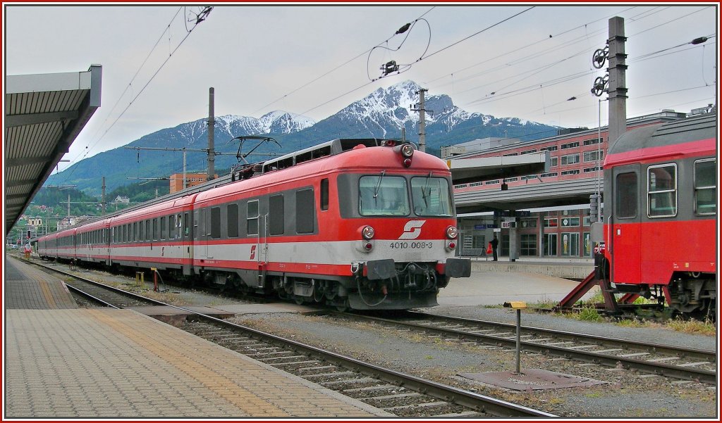 The BB ET 4010 008-3 in Innsbruck. 
18.05.2008