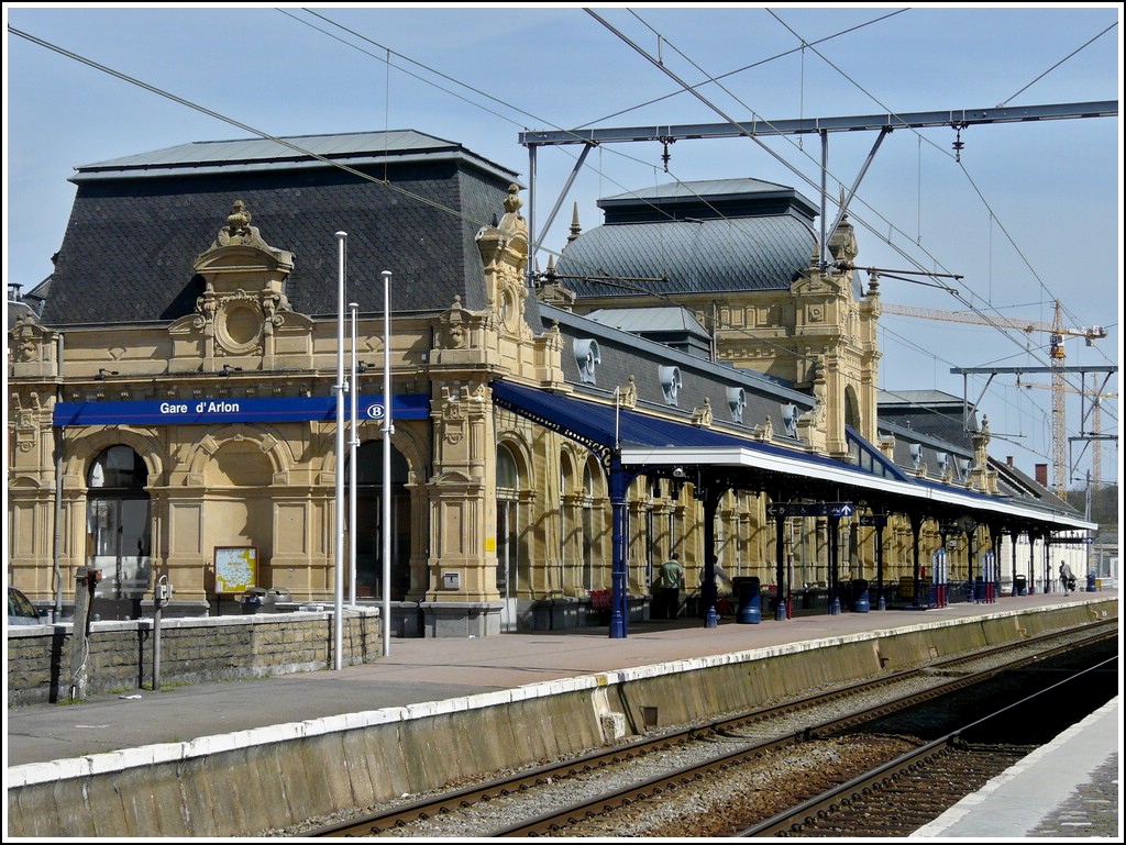 The beautifully renovated building of the railway station of Arlon photographed on April 27th, 2008.