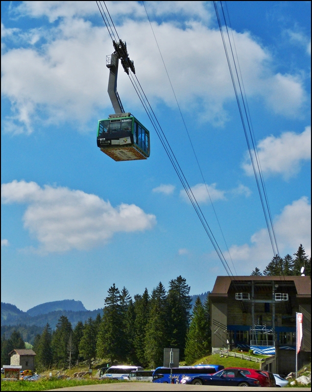 The cableway Schwgalp-Sntis photographed on September 14th, 2012.