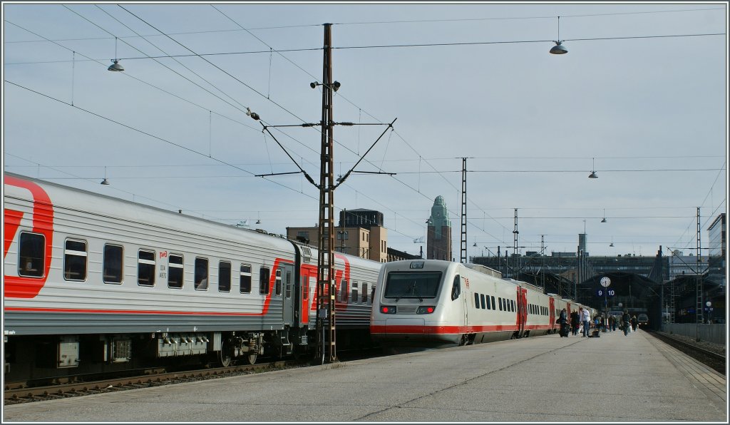 The Finland Pendolino (Sm3) in Helsinki. 
29.04.2012
