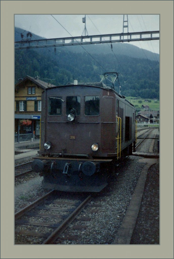 The old BLS Ce 4/4 316 in Leissigen.
September 1992 
