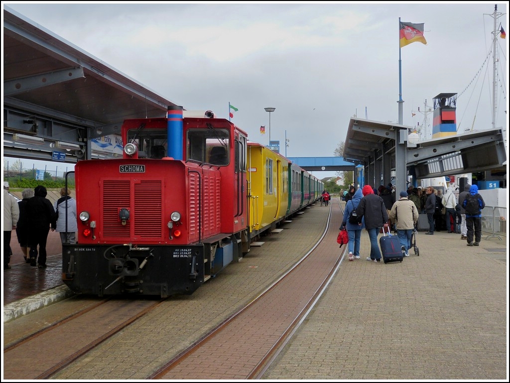 The Schma engine  Aurich  is waiting for passengers on the isle of Borkum on May 12th, 2012.