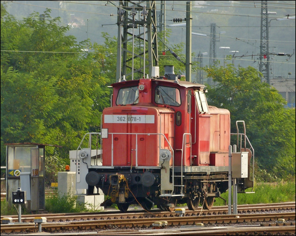 The shunter engine 362 878-1 taken in Saarbrcken main station on September 11th, 2012.