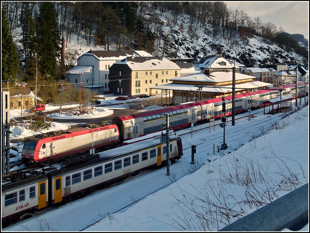 The station of Troisvierges pictured on January 2nd, 2011.