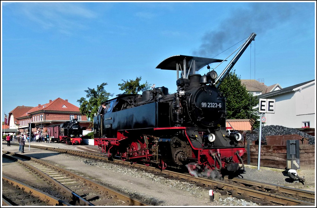 The steam engine 99 2323-6 pictured in Khlungsborn West on September 25th, 2011.