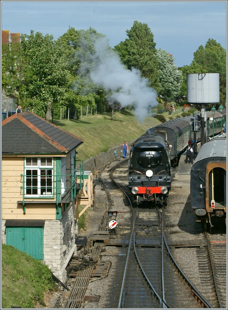 The Swanage Railway 34070 in Swanage. 
15.05.2011