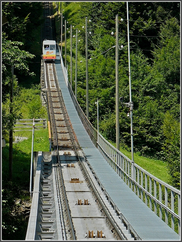 The track of Niesen Bahn photographed on July 29th, 2008.