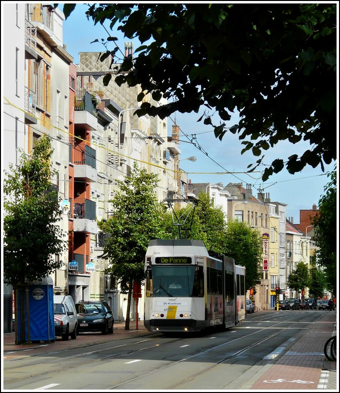 Tram N 6011 pictured in Blankenberge on September 12th, 2008.