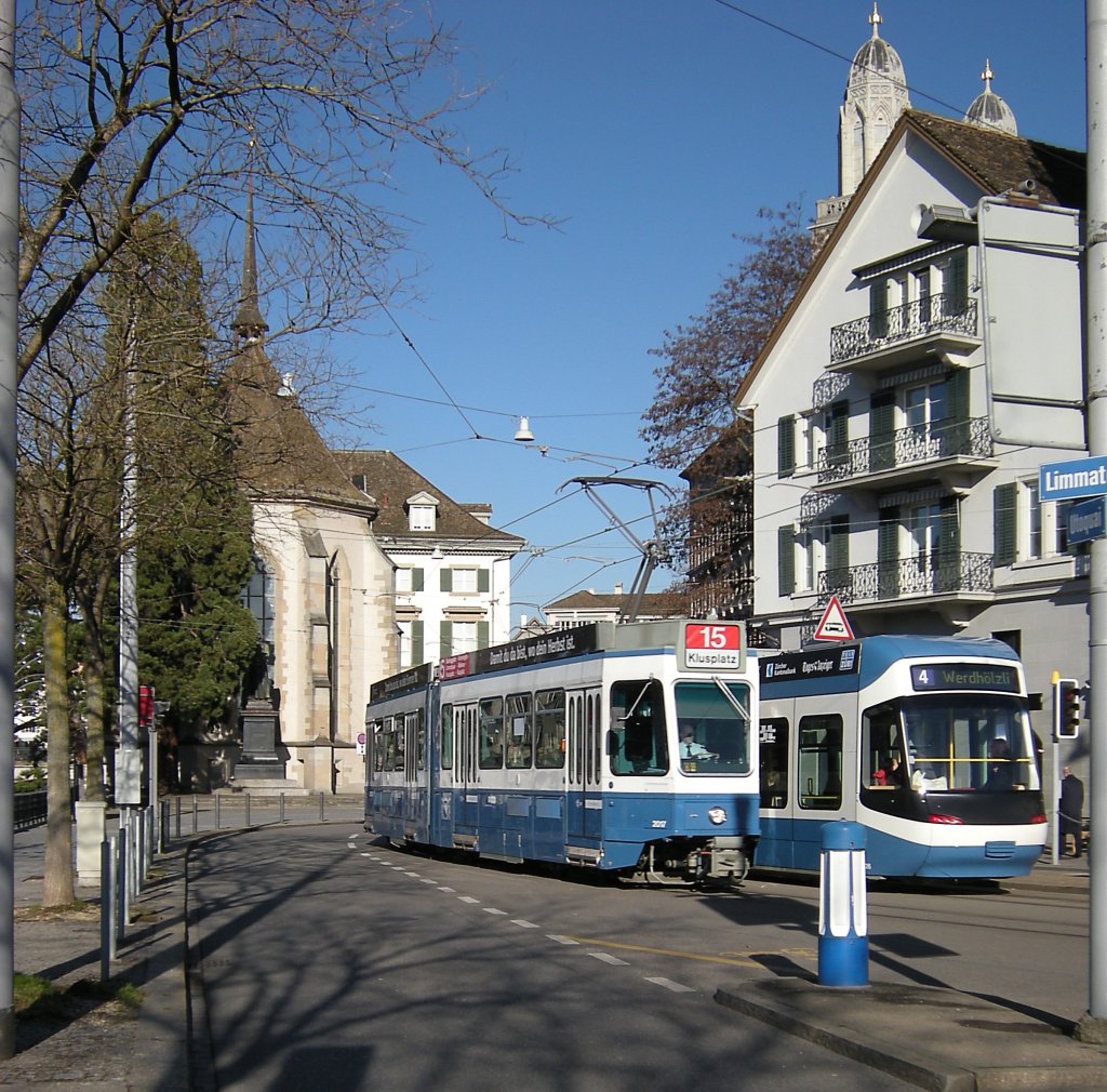 Trams in Zürich. 09.12.2009