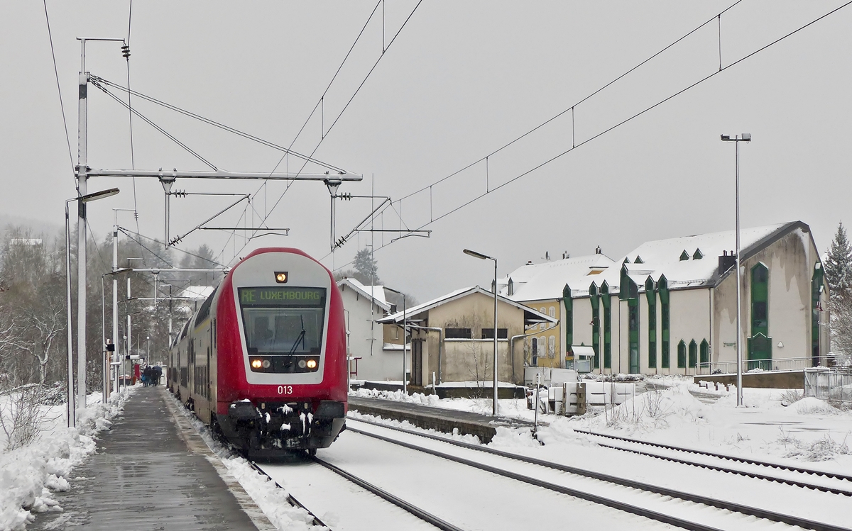 . A CFL push-pull train pictured in Wilwerwiltz on December 27th, 2014.