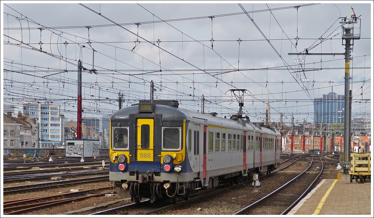 . AM City Rail 988 pictured in Bruxelles Midi on May 10th, 2013.