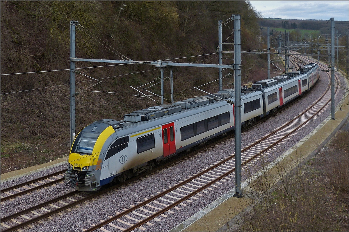  SNCB 08511 from Michelau near Ettelbrück on February 16th, 2020.