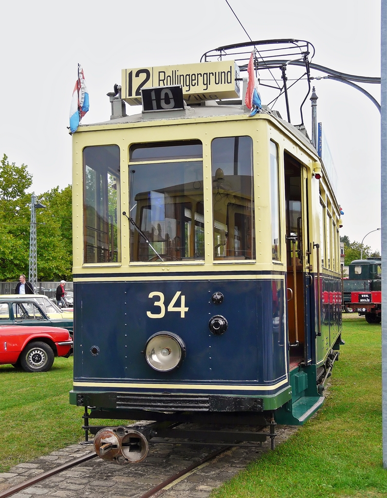 . The motor coach N 34 from 1931 was shown in the Tramway and Bus Museum of the City of Luxembourg in Hollerich on September 21st, 2008.