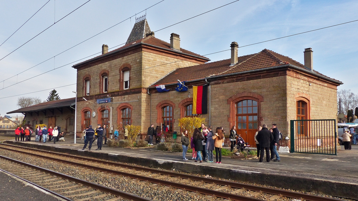 . The nice station of Bouzonville photographed on April 3rd, 2015.