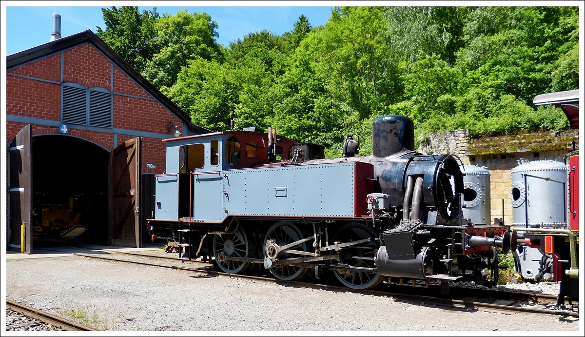 . The steam locomotive N 12 (ADI 12) of the heritage railway Train 1900 pictured during its restoration in Fond de Gras on June 16th, 2013. ARBED Differdange was the former owner of this eingine of the type T7 pr, built by HANOMAG in 1903.