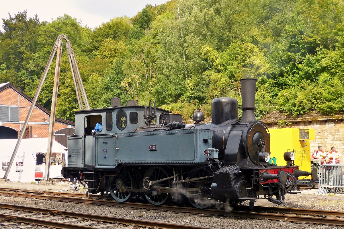 . The steamer AMTF N 12 of the heritage railway  Train 1900  pictured in Fond de Gras on September 12th, 2015.