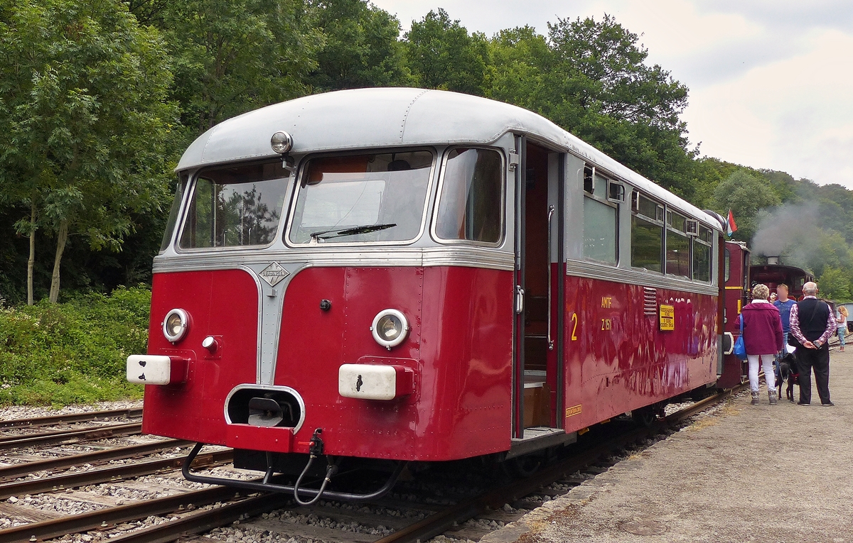 . The Uerdinger rail car Z 151 of the heritage railway  Train 1900  photographed in Fond de Gras on July 26th, 2015.