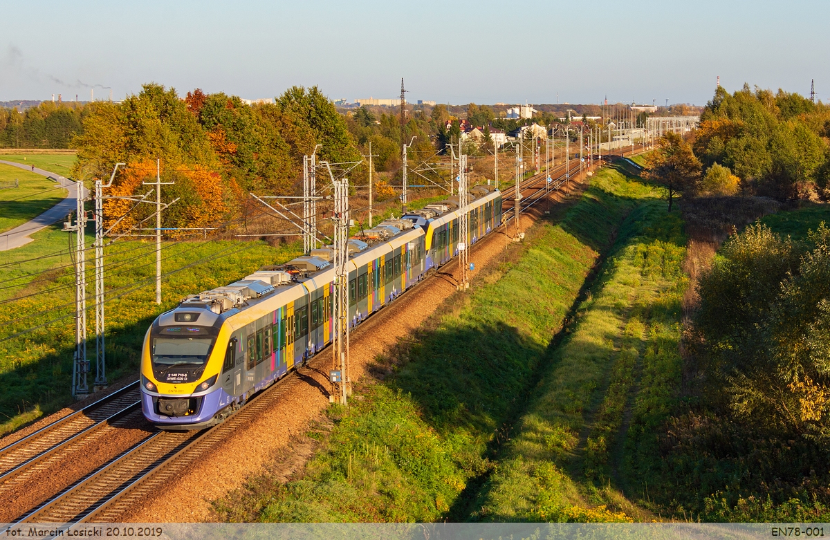 20.10.2019 | Bogumiłowice - EN78-001 as second going from Kraków to Tarnów.