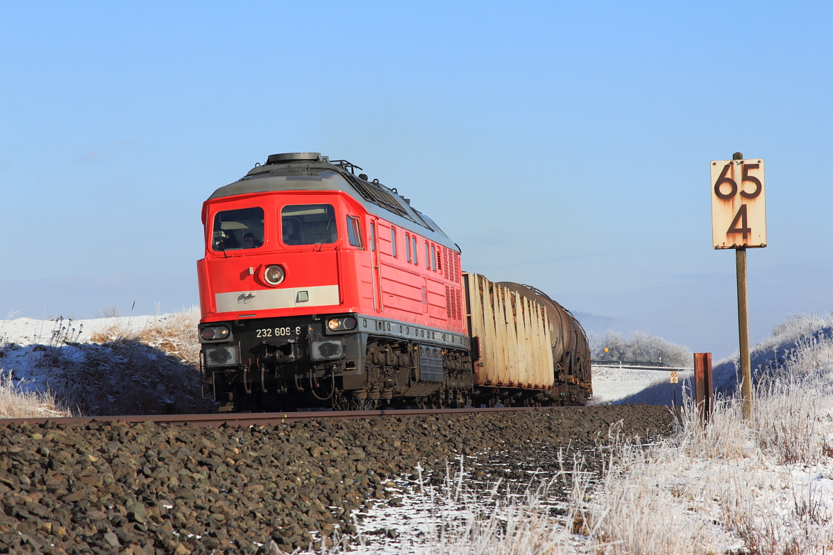 232 609-8 DBSR near Marktleuthen on 25/02/2016.