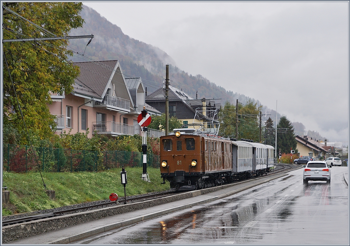 50 years Blonay -Chamby Railway - The last part: The Blonay-Chanby Railway Bernina Bahn Ge 4/4 81 is arriving at Blonay.
27.10.2018