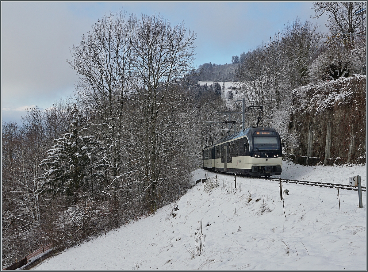 A Alpina Train service on the way to Zweisimmen by Les Avants. 

02.12.2020