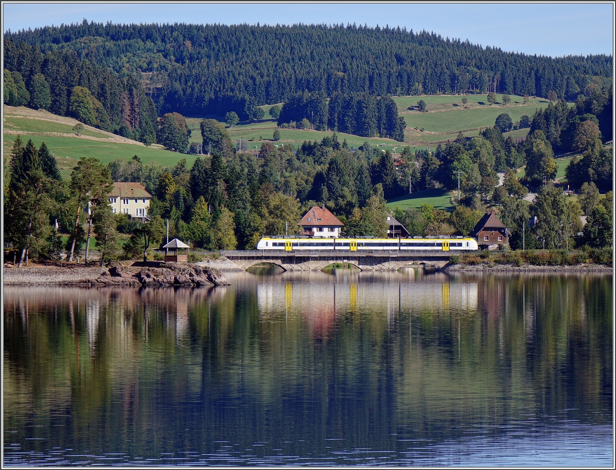 A DB Alstom Coradia Continental 1440 by Schluchsee on the way form Seebrugg to Titisee. The picture was taken from the opposite side of the lake.

25.09.2023