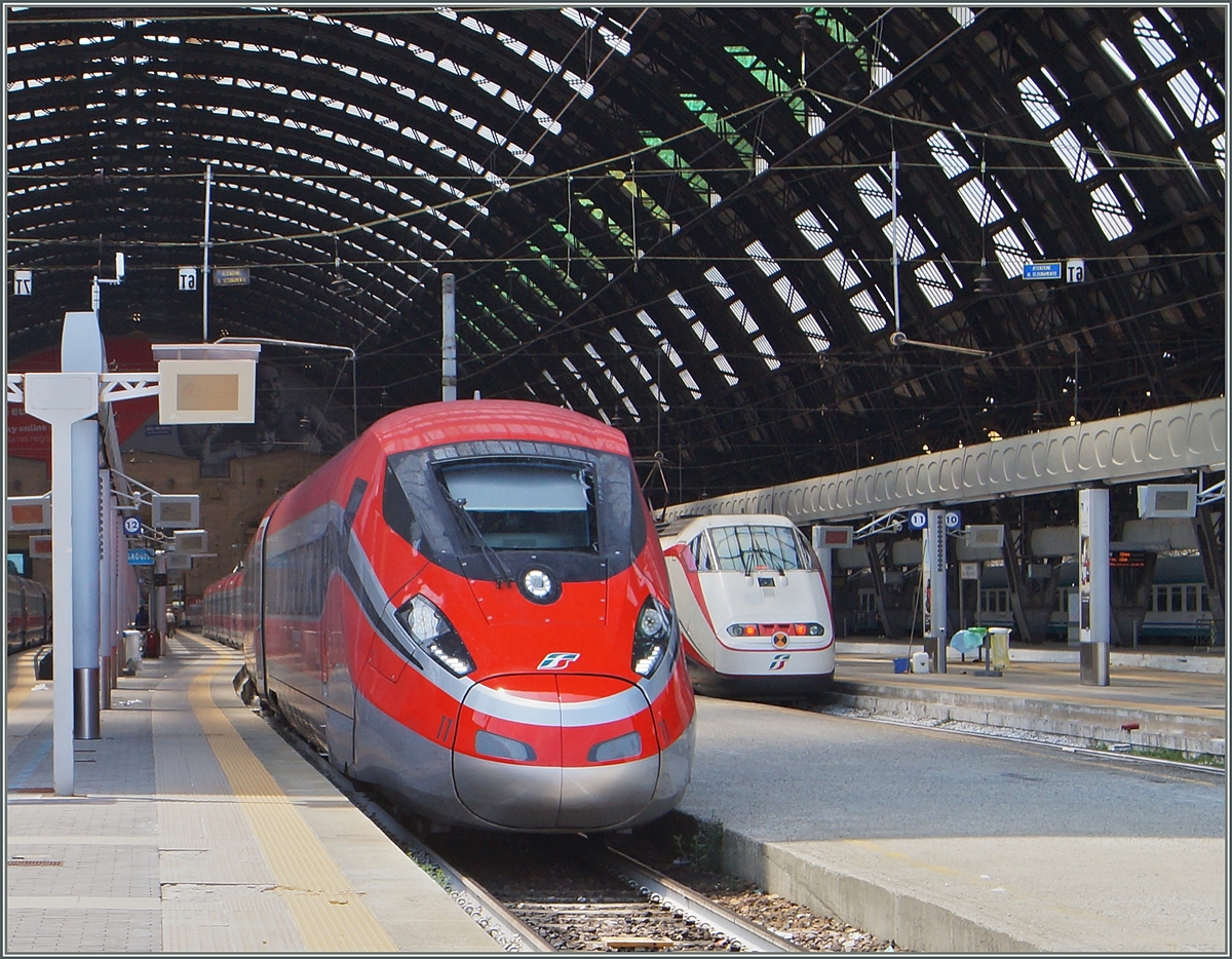 A FS ETR 400  Freciarossa 1000  to Roma in Milano Centrale.
22.06.2015