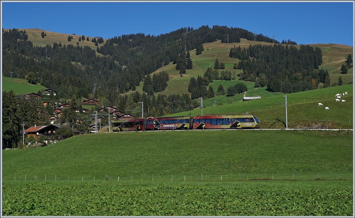 A MOB local train from Rougemont to the Lenk by Schönried.
30.09.2016