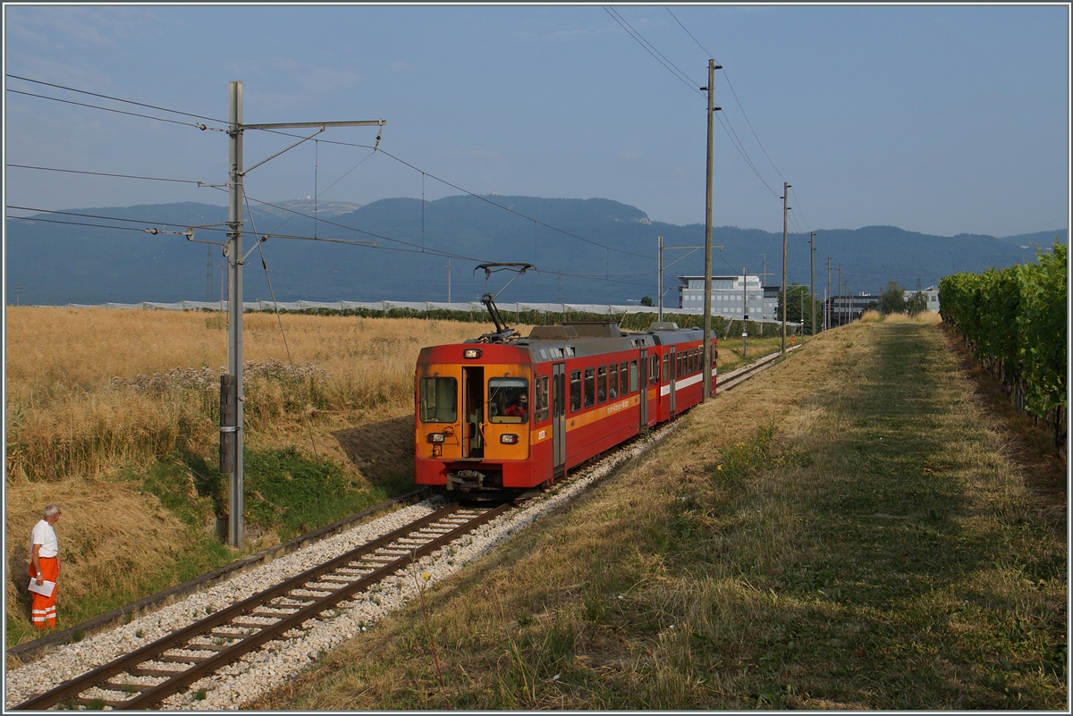 A NStCM local train between La Vuarpillière and Les Plantaz. 
06.07.2015