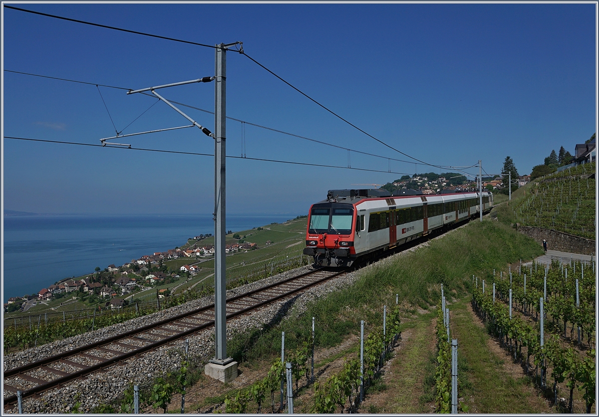 A SBB Domino is the local service from Vevey to Puidoux on the Trains de Vignes / Vineyard linie by Chexbres. 

17.05.2020