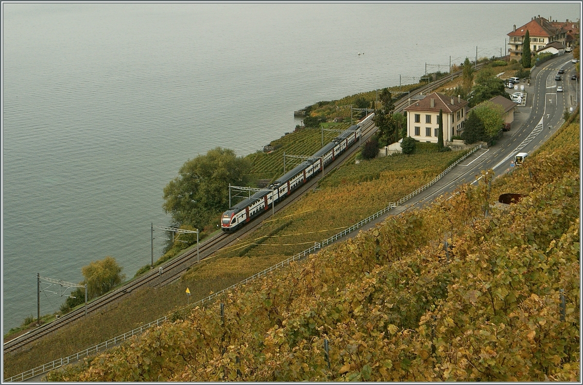 A SBB RABe 511 on the way to Geneva by Epesse VD.
01.11.2013 