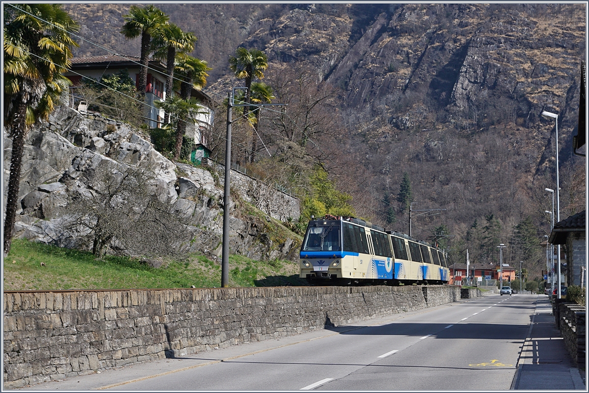 A SSIF  Treno Panoramico  near Ponte Brolla.
20.03.2018