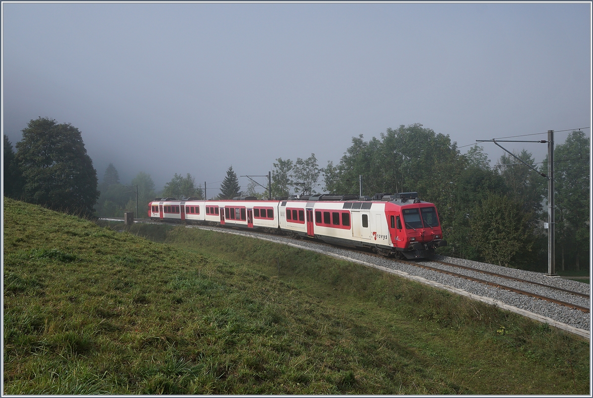 A TRAVY local train from Vallorbe to Le Brassus near Le Pont.
28.08.2018