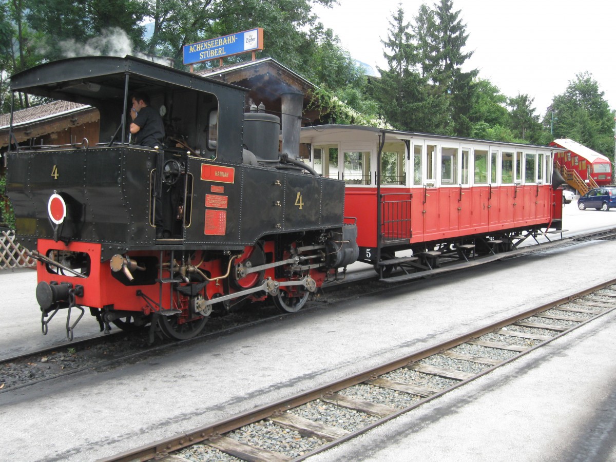 Achenseebahn No 4  Hannah  at Jernbach, August 2012.