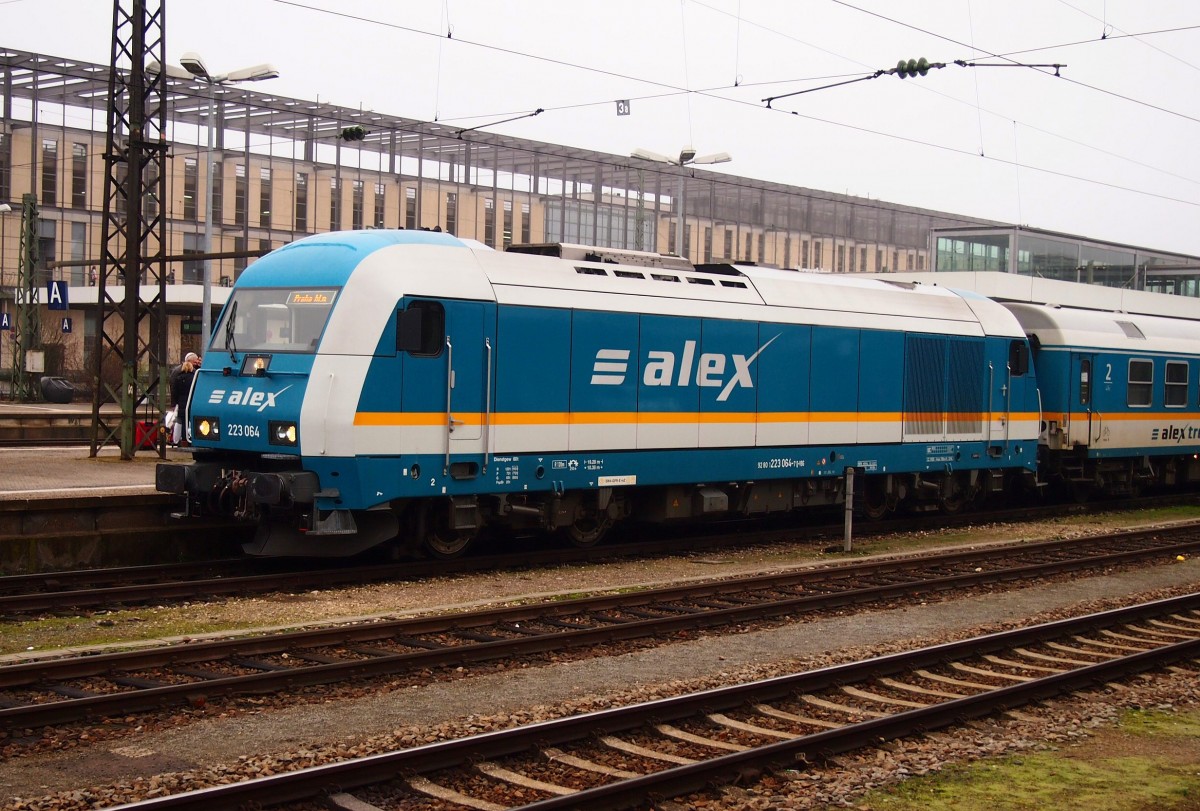 ALEX 223 063 on railway station Regensburg at 16.12. 2013.