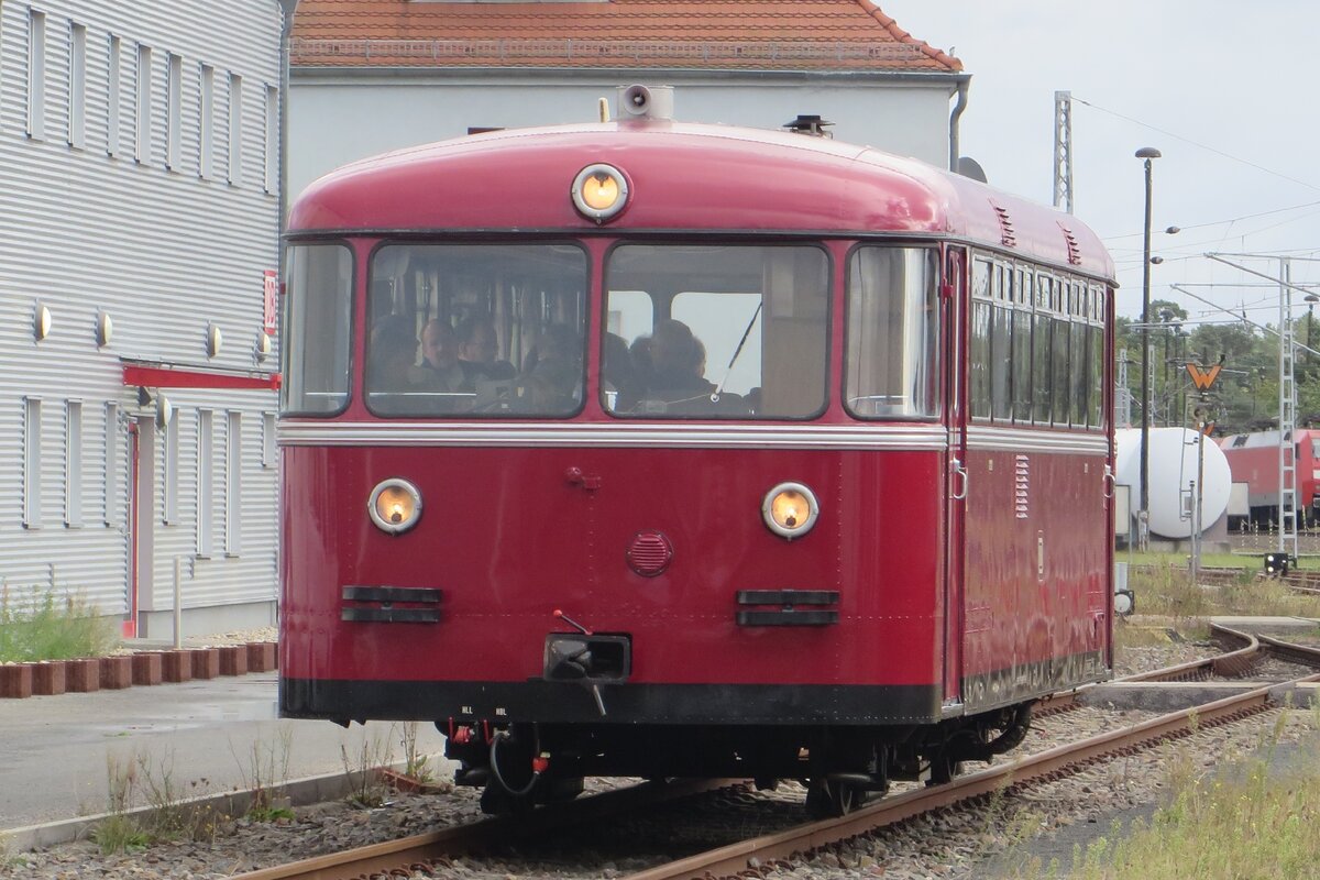 Berliner Eisenbahnfreunde 795 396 runs through the Bw Seddin during an Open Day on 17 September 2022.